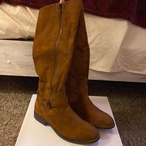 JustFab brown boots, size 10
